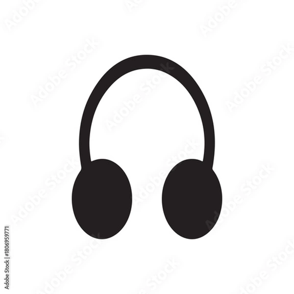 Fototapeta headphones isolated on white background. vector eps 10