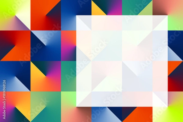 Obraz Gradient Isometric Abstract Pattern Background