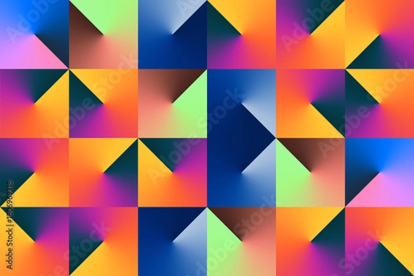 Obraz Gradient Isometric Abstract Pattern Background