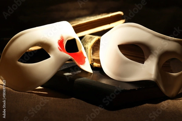 Obraz Mask And Books