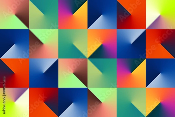 Obraz Gradient Isometric Abstract Pattern Background