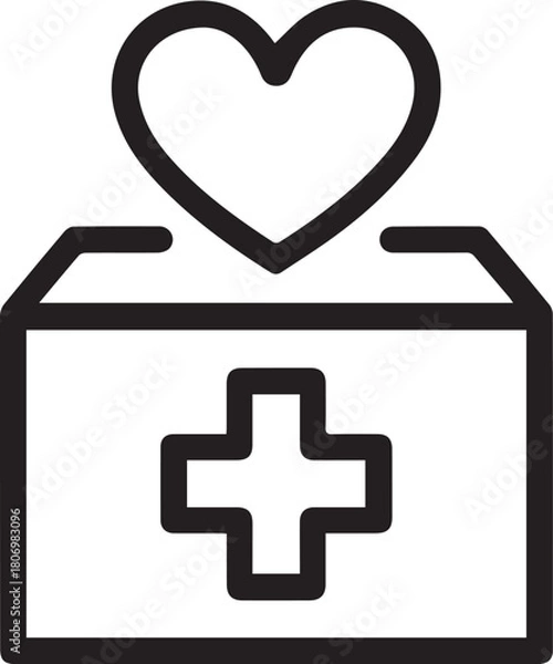Fototapeta Donate with Love A Simple Gesture of Kindness and Support, This Heart Symbolizes Generosity and Compassion, Perfect for Charities and Healthcare