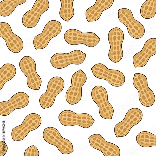 Obraz peanut seamless pattern flat vector design