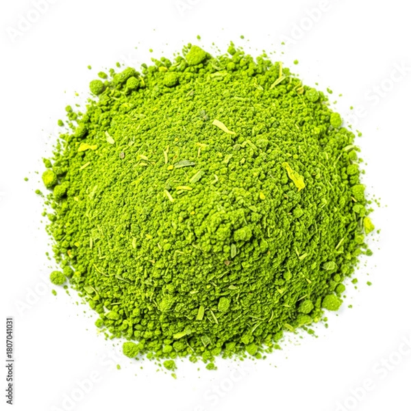 Obraz Neem powder isolated on white background, organic azadirachta indica ingredient , ai generated image.