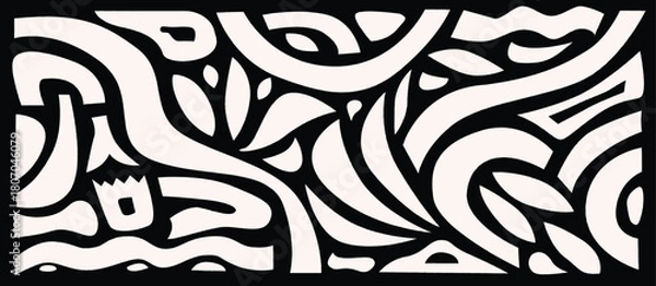 Obraz minimalist horizontal abstract hand drawn pattern modern