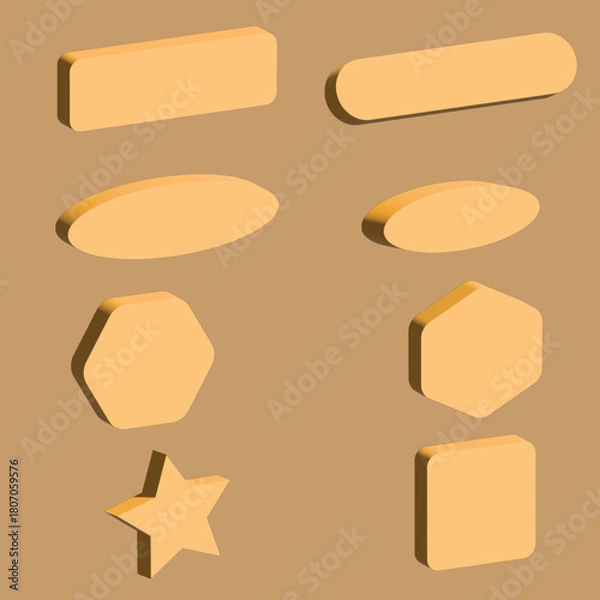 Obraz Abstract geometric 3d design with vibrant colors and textures