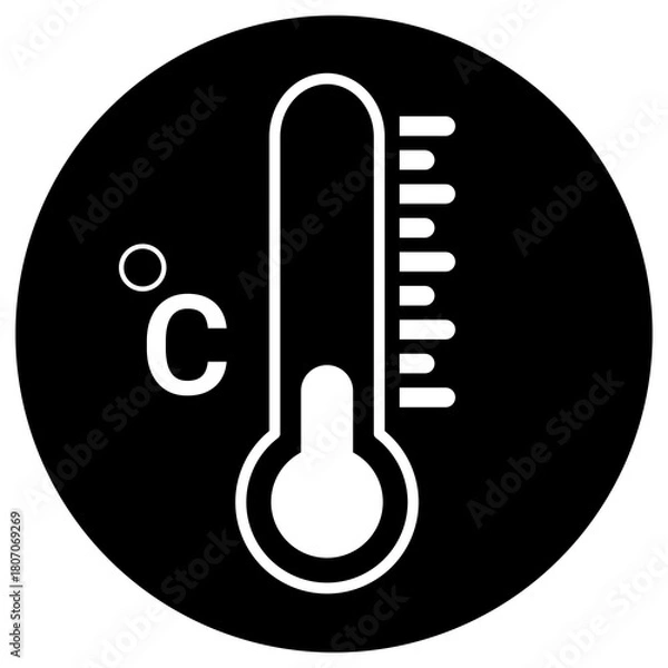 Obraz thermometer icon vector illustration