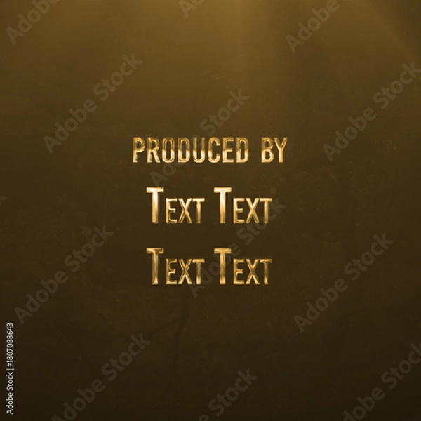 Fototapeta Gold Credits - Square