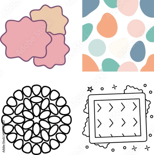 Obraz Rectangle shapes vector art design