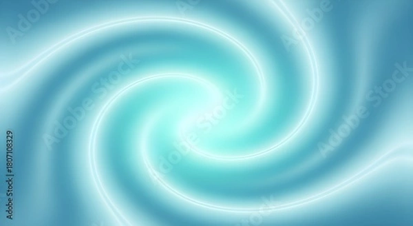 Obraz Abstract turquoise and white swirling light vortex background