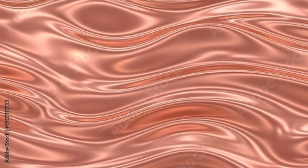 Obraz Abstract flowing rose gold metallic liquid texture background