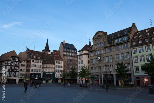 Fototapeta Strasbourg, France, on a cloudy summer day