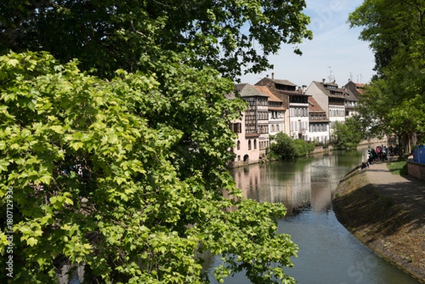 Fototapeta Strasbourg, France, on a cloudy summer day