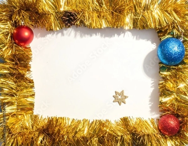 Obraz Festive frame with colorful decorations.