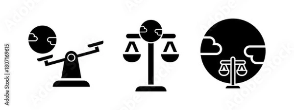 Fototapeta global scale icon vector illustration. global with scale -black vector.