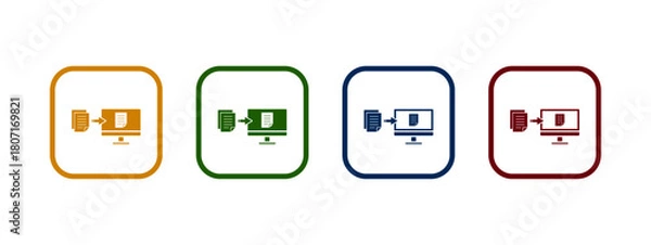 Obraz digitization icon vector illustration. digitization in different color design.