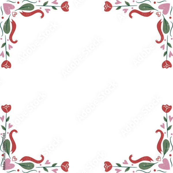 Obraz frame with roses