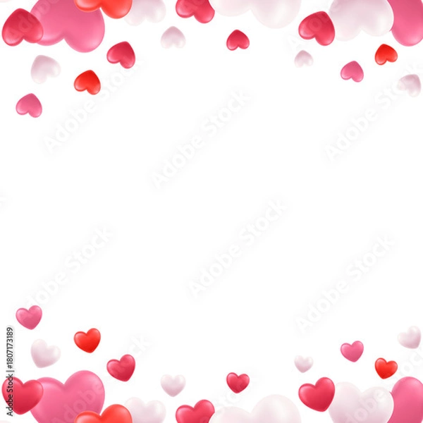 Obraz red heart frame