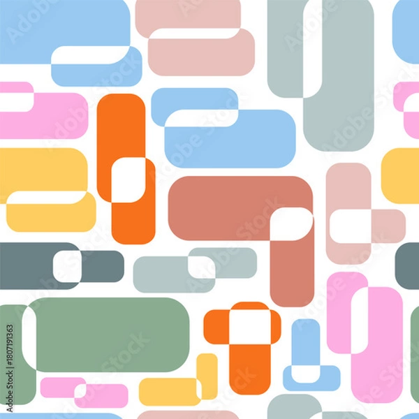 Obraz Seamless pattern of geometric shapes. Trendy vector illustration.