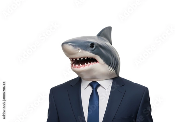 Fototapeta businessman with shark