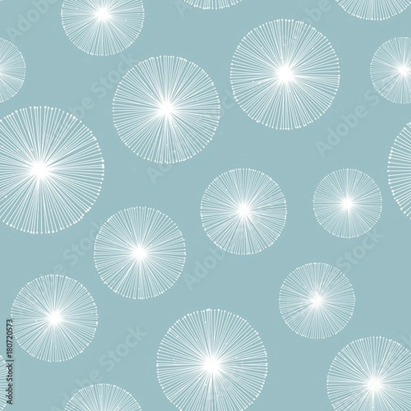 Fototapeta Seamless pattern with dandelions. Vector background.
