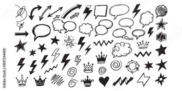 Obraz vector set of calligraphic design elements