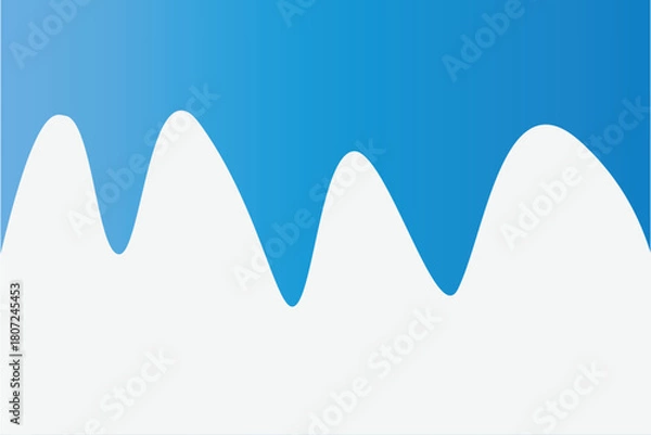 Fototapeta Minimalist Fluid Wave Pattern in Blue and White. Modern vector design suitable for templates, presentations, web banners, and branding projects.