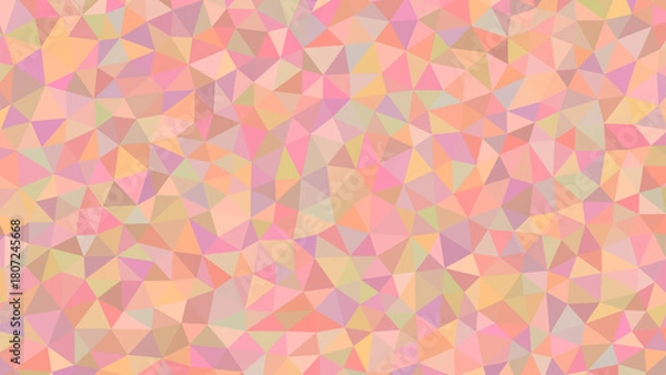 Obraz A delicate mosaic of pastel pink and peach triangles creating a soft geometric pattern with a warm and inviting color scheme