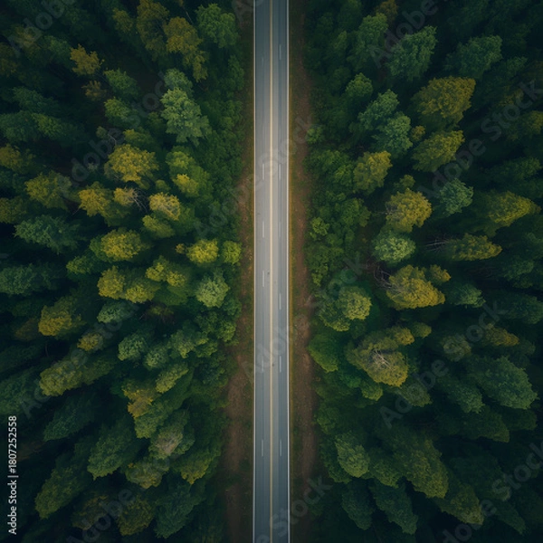 Obraz Forest Road from Above