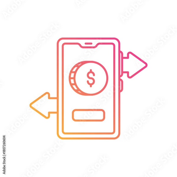 Fototapeta Money Transfer vector icon
