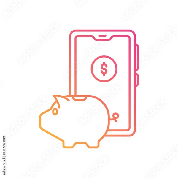Fototapeta Savings Account vector icon