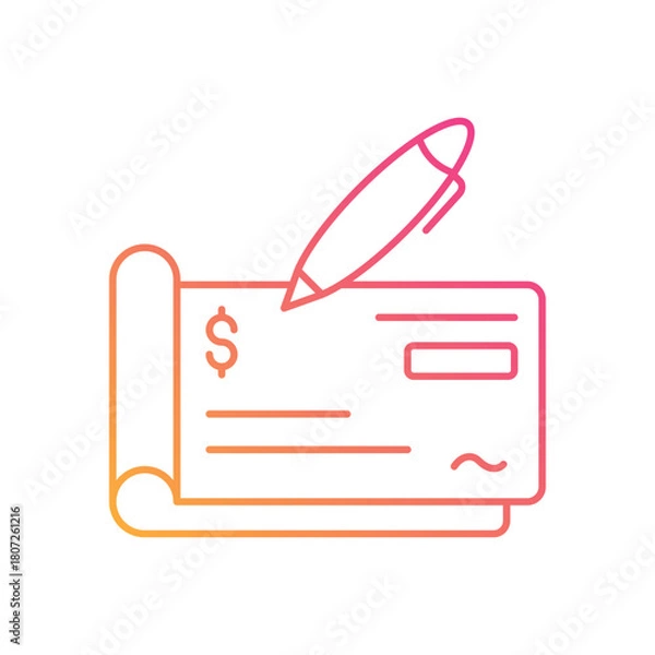 Obraz Bank Check vector icon