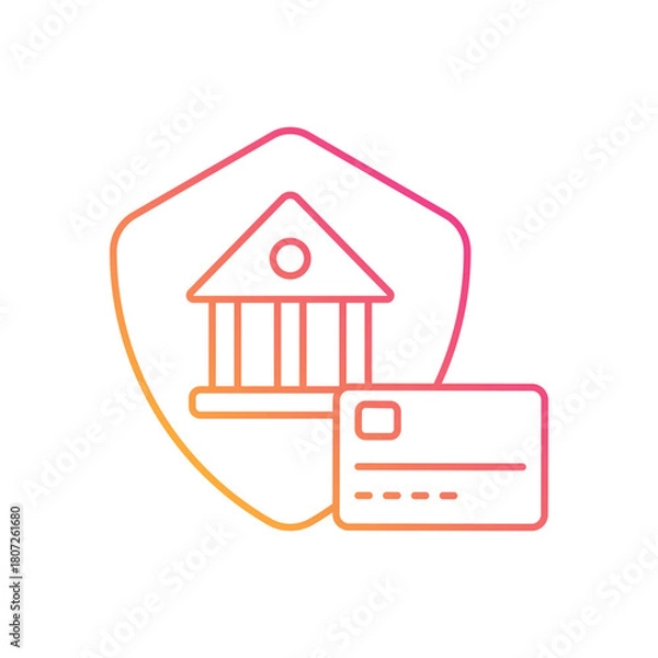Fototapeta Banking Security vector icon