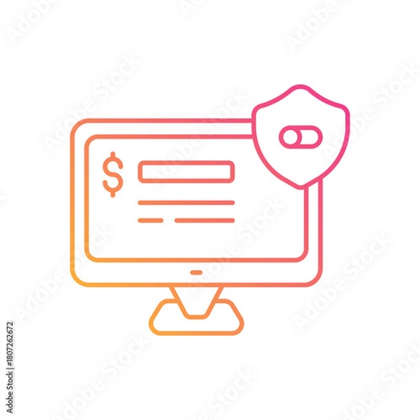 Obraz Safe Banking vector icon