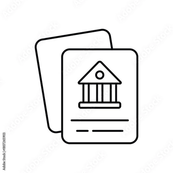 Fototapeta Bank Statement vector icon