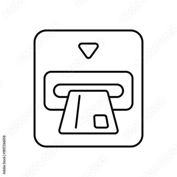Obraz Atm Card Payment vector icon