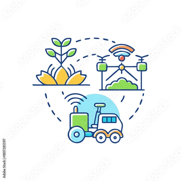 Obraz ecology flat icon set