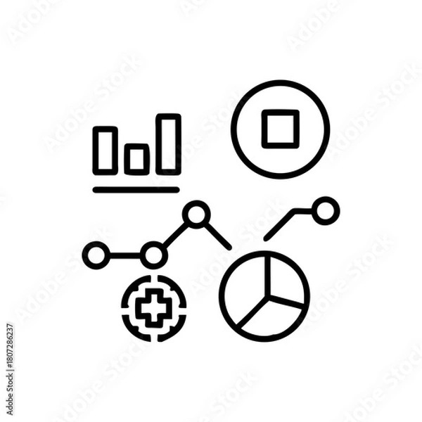Obraz vector illustration of a molecule