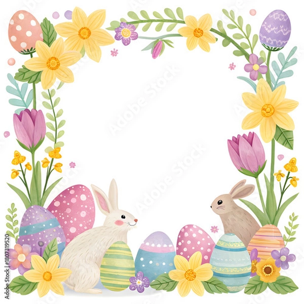 Fototapeta a colorful Easter designed border