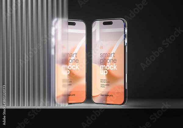 Obraz Glass Smartphone Mockup for App UI Designs