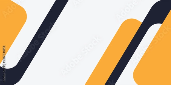 Fototapeta Slant Tech Yellow Abstract Memphis Geometric Wide Banner Design Background