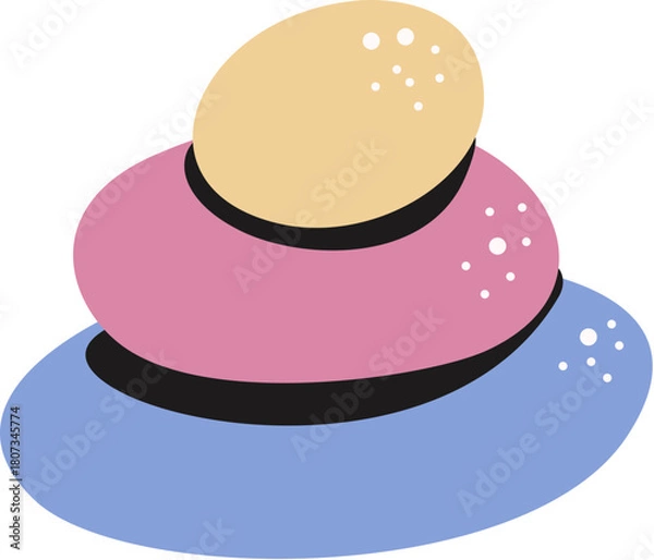 Obraz Zen stone flat illustration