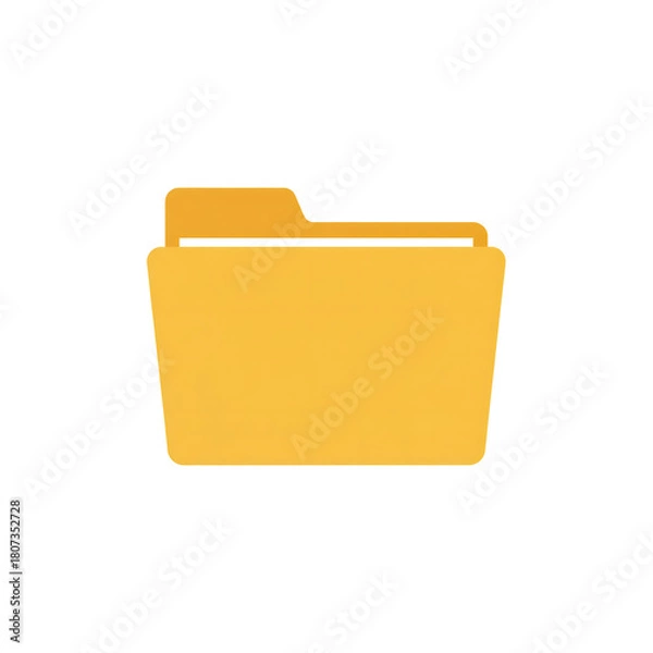 Obraz Yellow folder icon for file management isolated