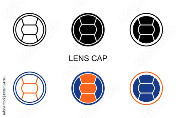 Fototapeta Lens Cap Icon Multi Style Vector Illustration
