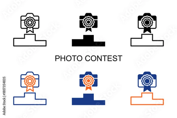 Obraz Photo Contest Icon Multi Style Vector Illustration