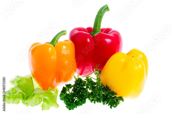 Obraz sweet peppers, isolated