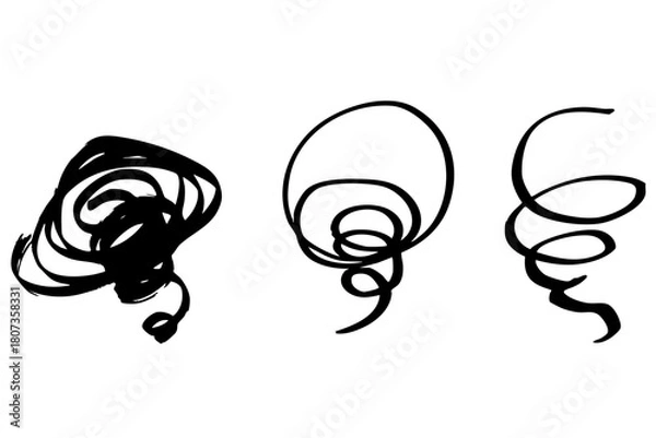 Obraz シンプルなもやもやマークと吹き出し　憂うつ　不安　鬱　ベクター