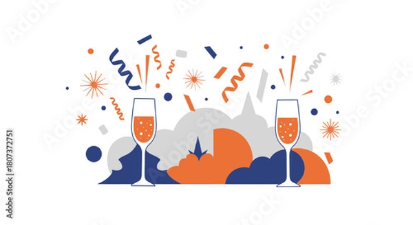 Obraz abstract music background with musical notes