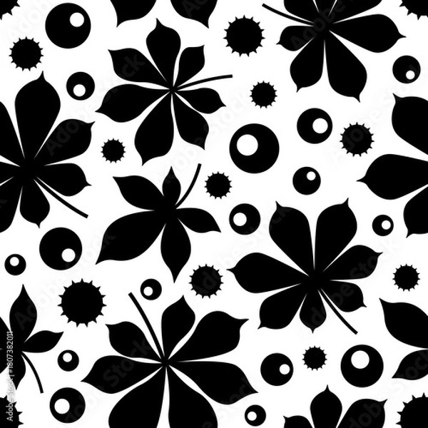 Fototapeta Seamless Vector Pattern with Fall Leaves