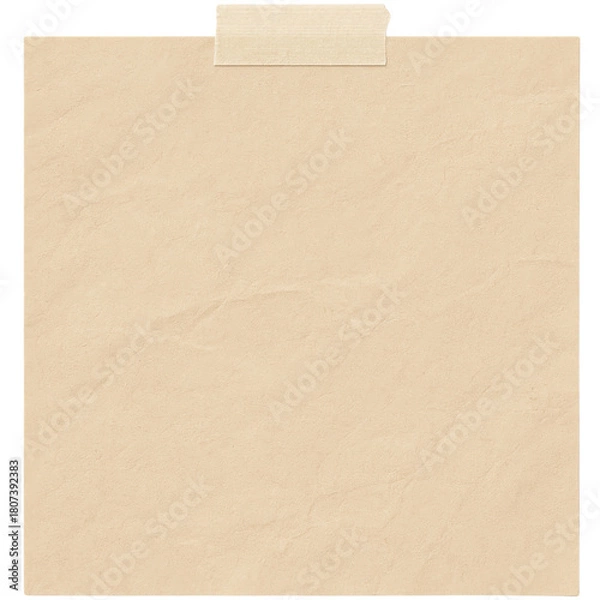 Fototapeta Recycled paper texture note with top tape